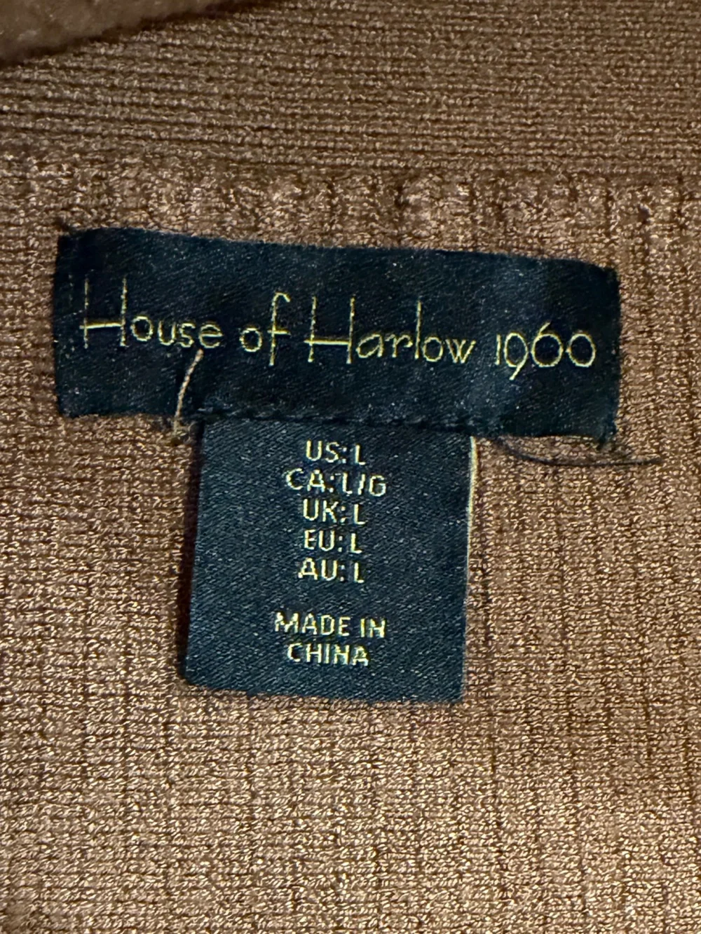 House of Harlow 1960 Ribbed Cropped Tank Top in Brown Size Large - Picture 4 of 9